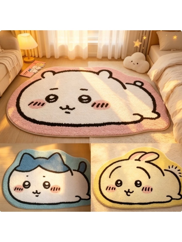 Home Bathroom Floor Mats - Мягкий коврик Chiikawa с персонажами аниме