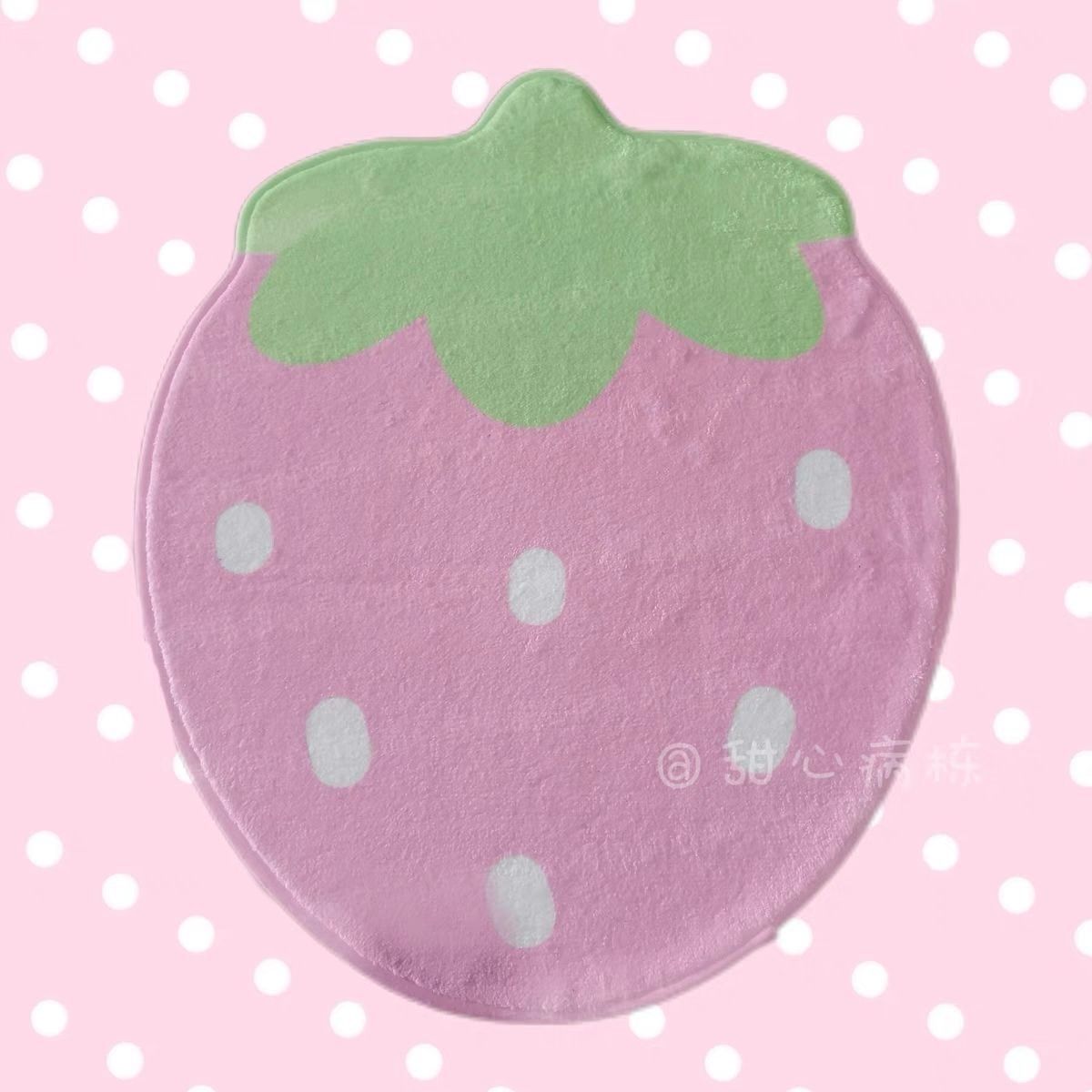 Zara Home Bathroom Rug - Коврик VIKAMA Sweet Strawberry, плюшевый противоскользящий