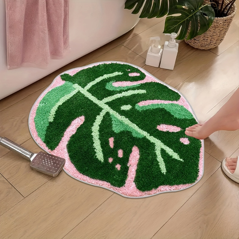 Zara Home Bathroom Rug - Плюшевый ковер VIKAMA с розовыми тропическими
