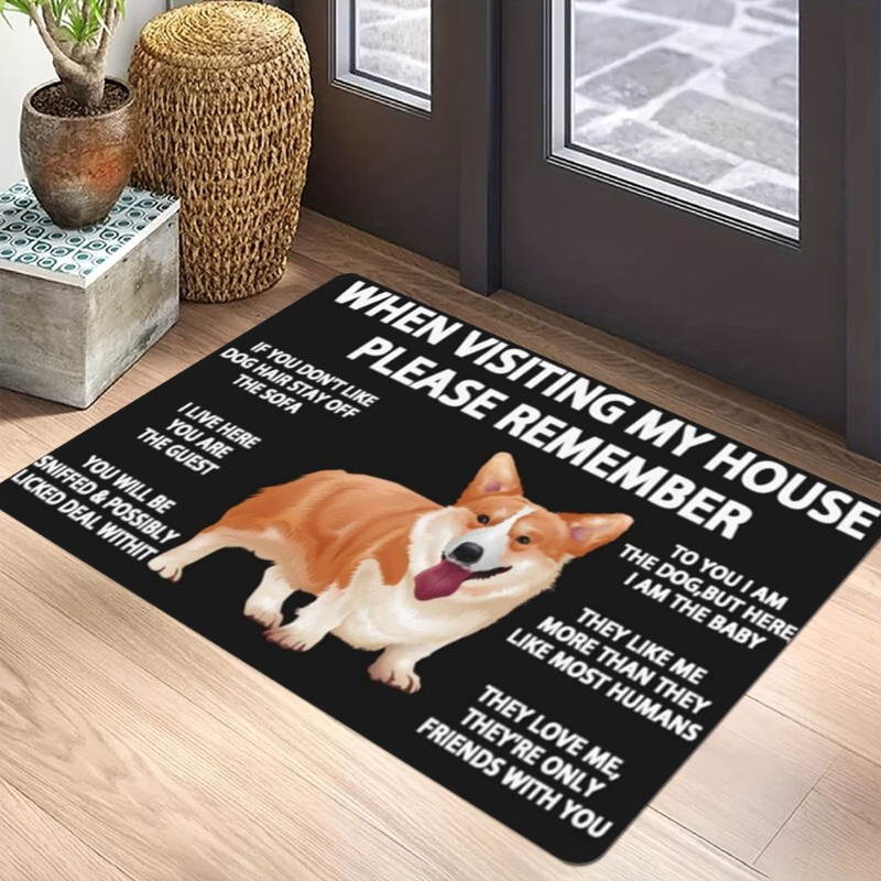 Home Bathroom Quotes - Мультяшный геометрический ковер для собак, коврик