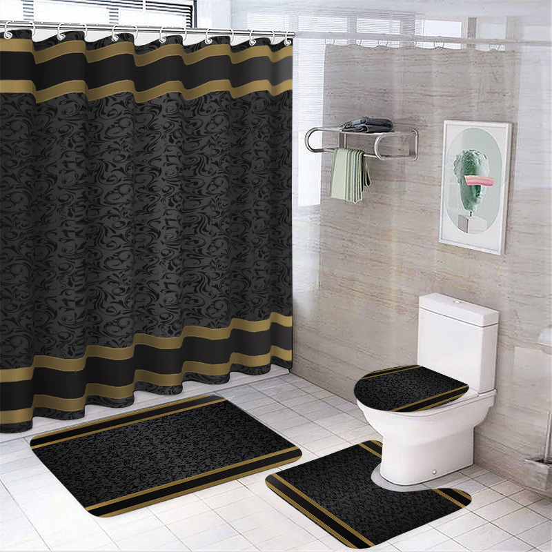 Роскошный черный и золотой наб – обзор и цена Zara Home Bathroom Rug