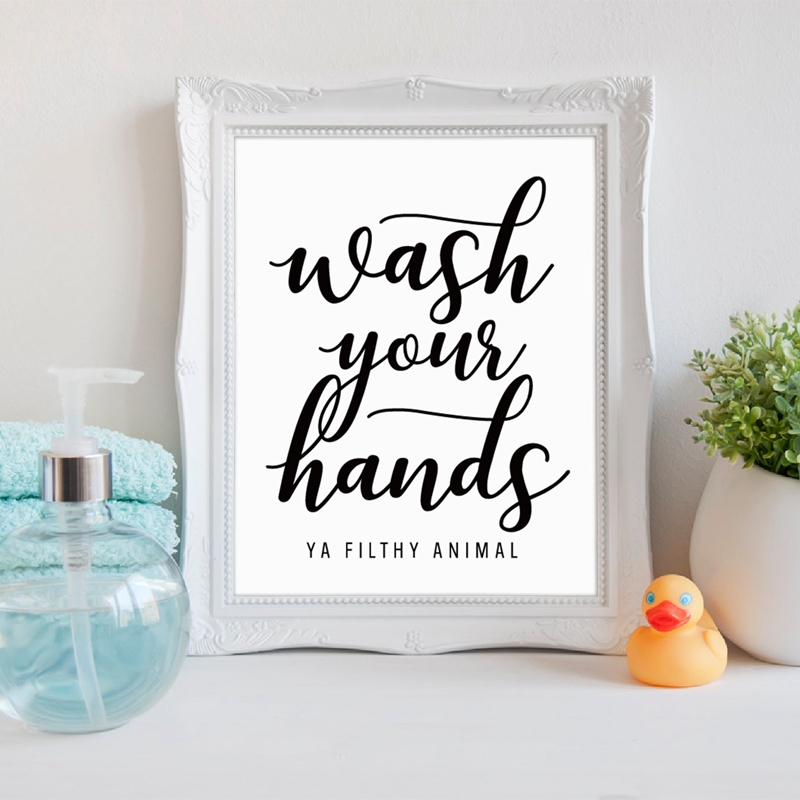 Стирайте руки, вы брудное живо – обзор и цена Home Bathroom Quotes
