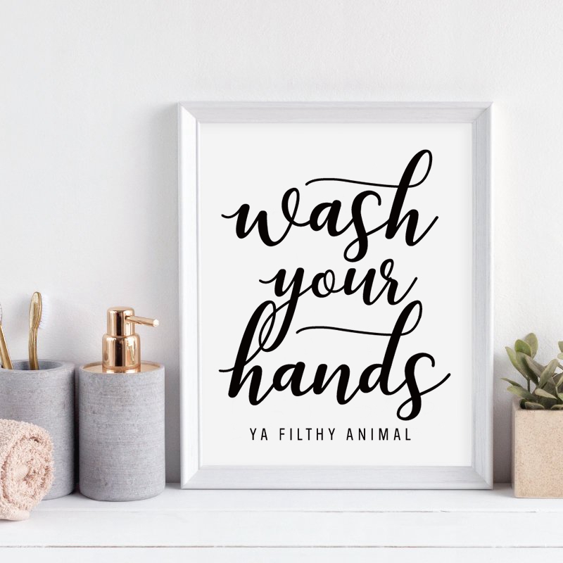 Стирайте руки, вы брудное живо – обзор и цена Home Bathroom Quotes