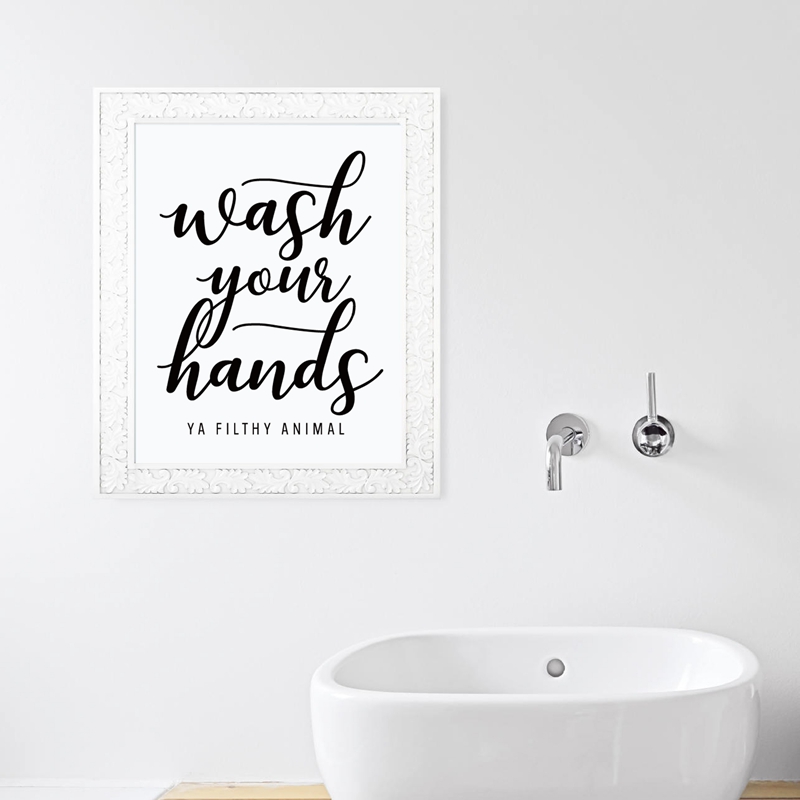 Стирайте руки, вы брудное живо – обзор и цена Home Bathroom Quotes